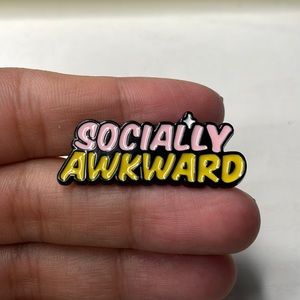 Enamel pin Socially Awkward